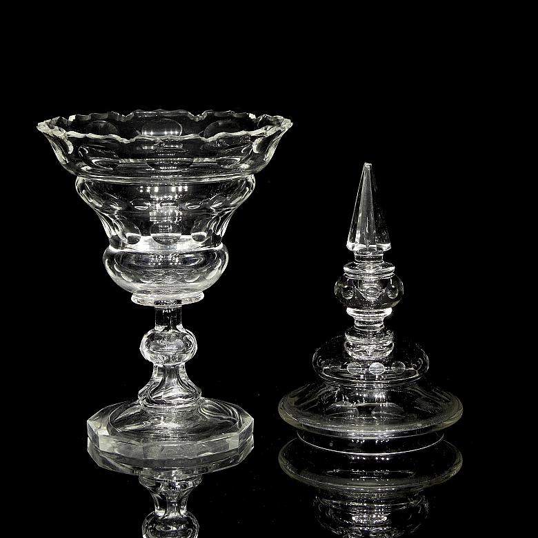 切割玻璃糖果盒，19世纪