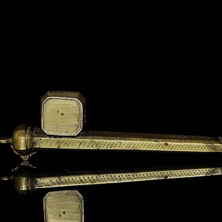 Ottoman travel inkwell with pen holder, 19th century