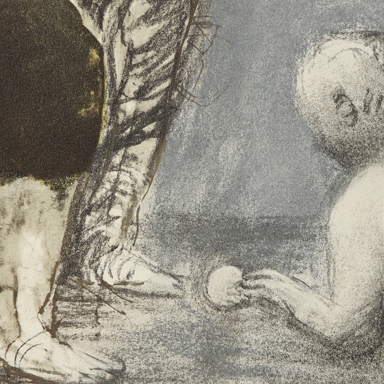 亨利·摩尔（1898–1986）《嬉戏的孩童》，约1983年 - 1