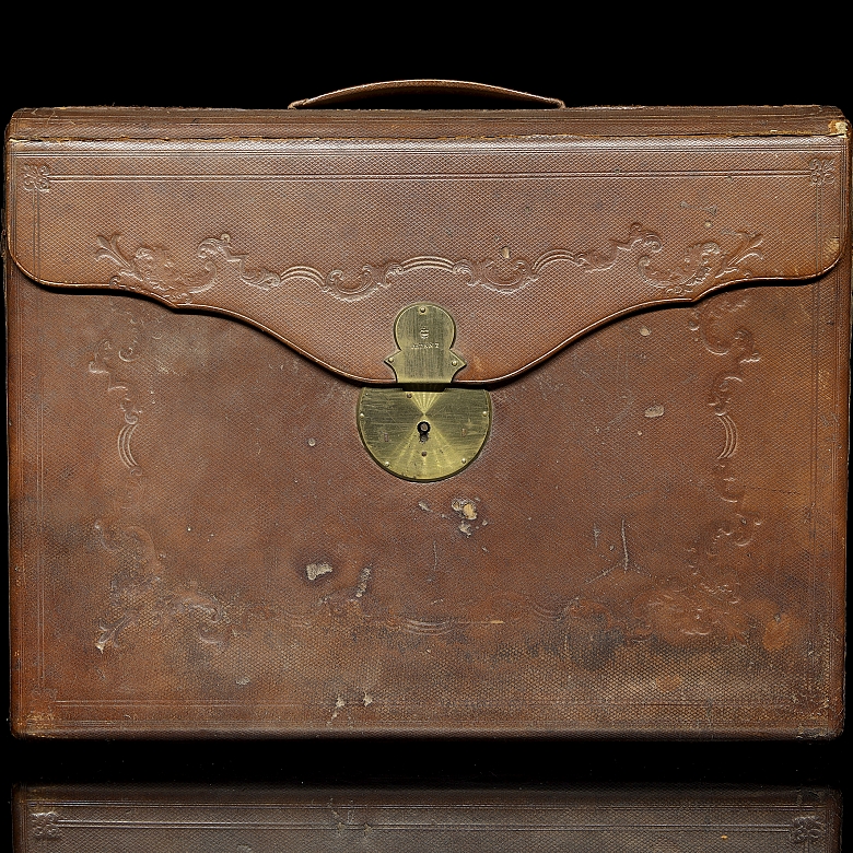 Briggs English travel writing desk, 19th century - 2