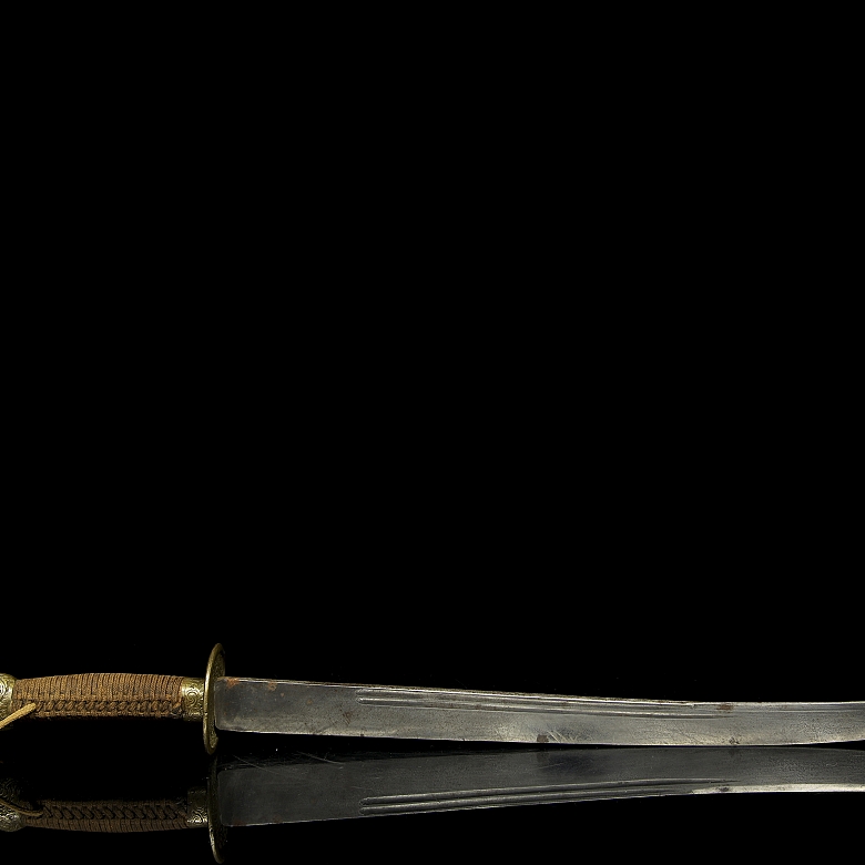 'Shuangdao’ silver-plated metal sword, 20th century - 8