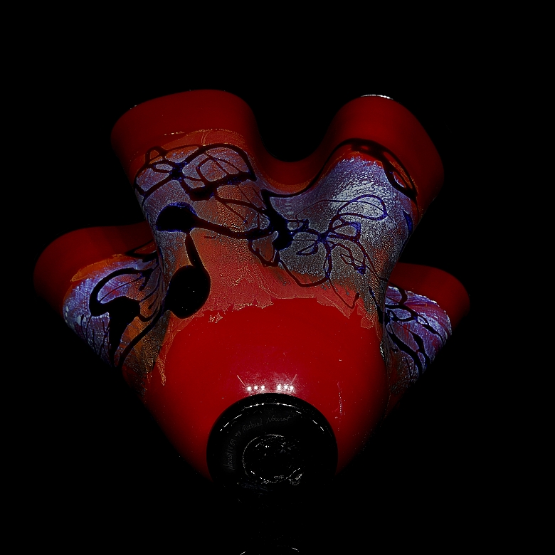 迈克尔·努罗（1949–2015）艺术玻璃器皿 - 4