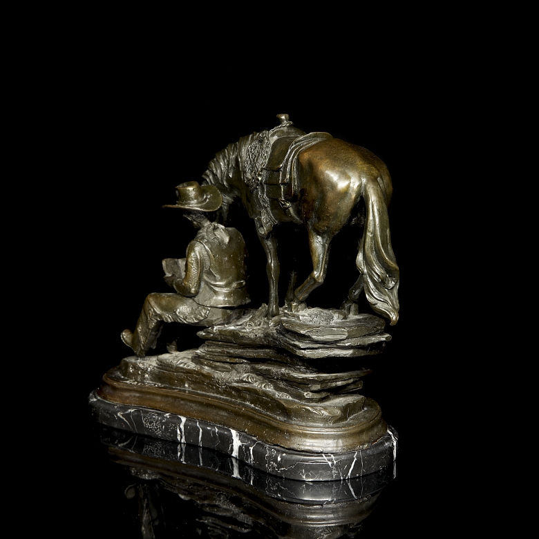 Jean Pierre Masier (1878–1957) ‘Cowboy with Horse’ - 3