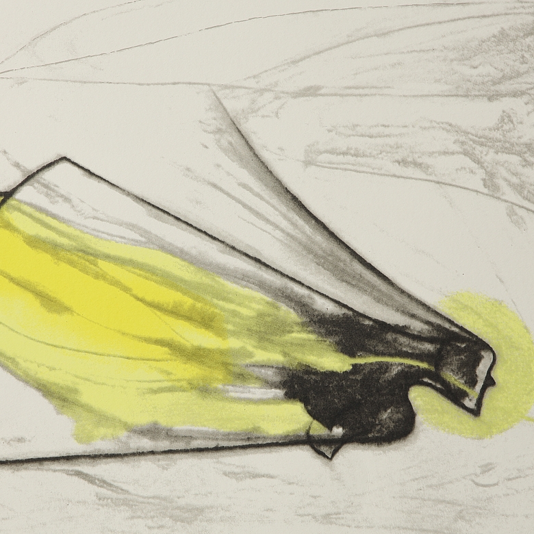 何塞·贝迪亚 José Bedia（1959-）《草地上的圣母》，2004年