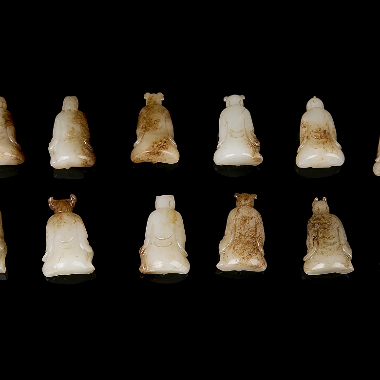 Conjunto de figuras de jade 