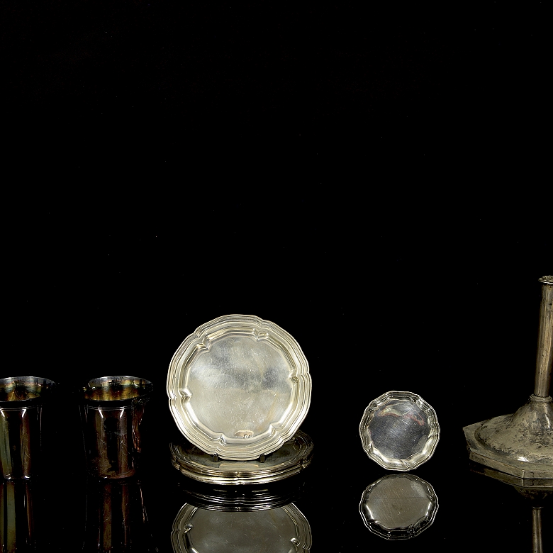 Conjunto de objetos de plata, s.XX