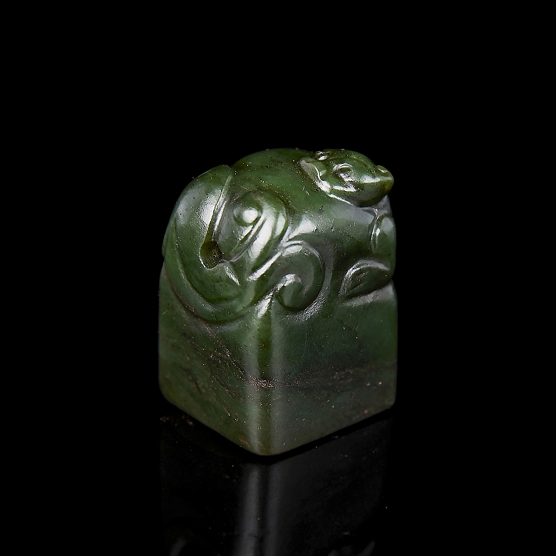Sello de jade verde 