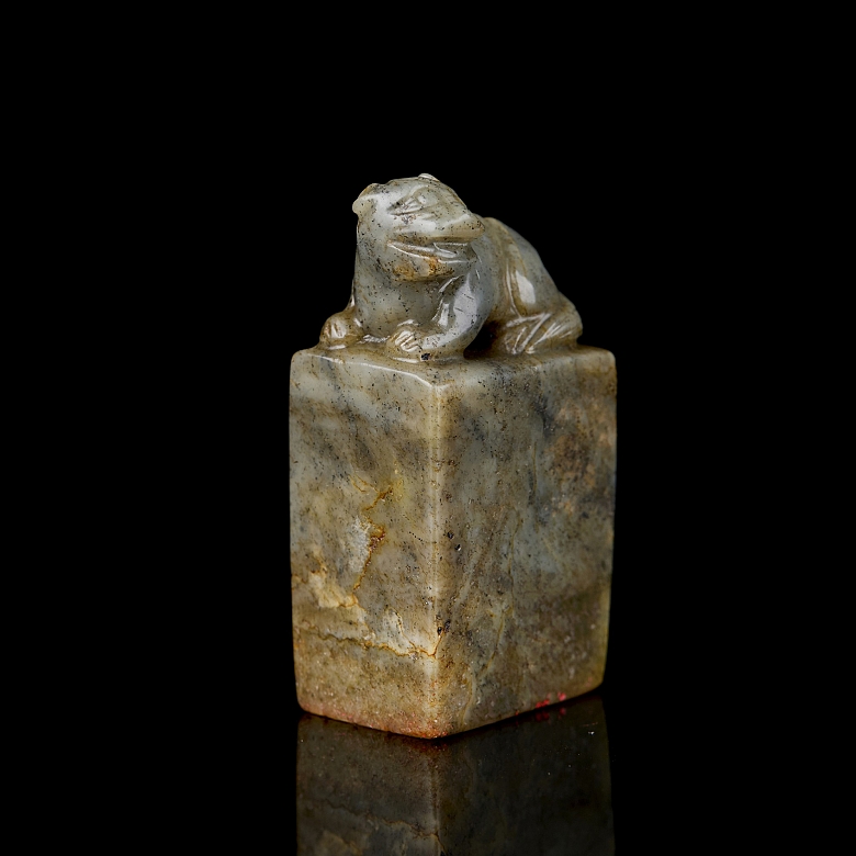 Rectangular jade seal, “Dog”, Ming dynasty