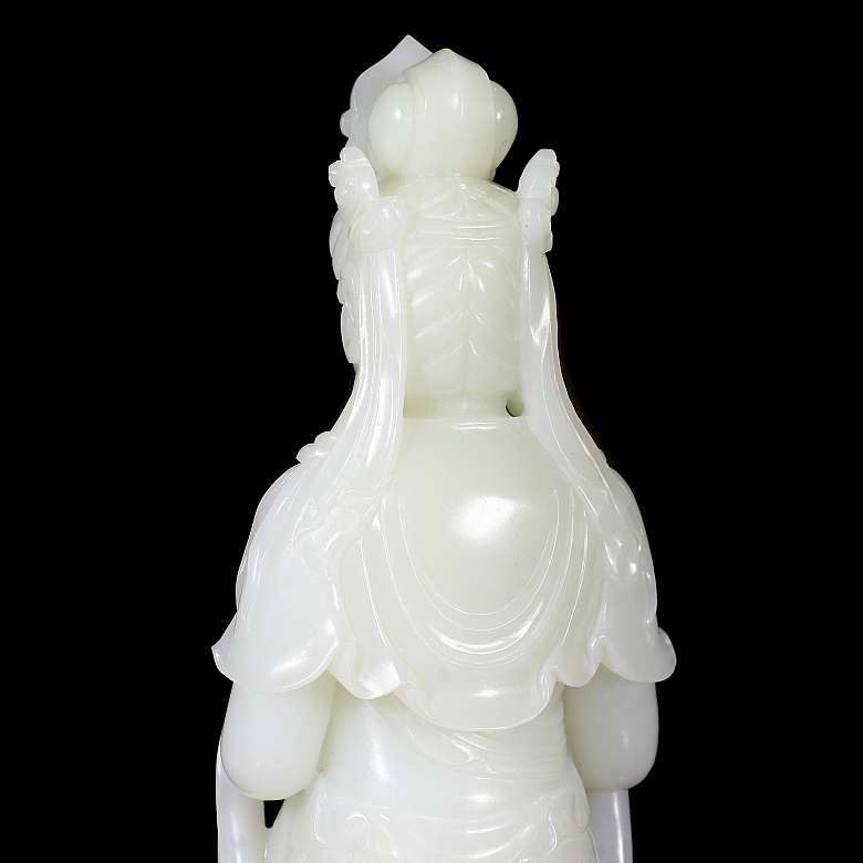 Figura de jade blanco de Hetian 
