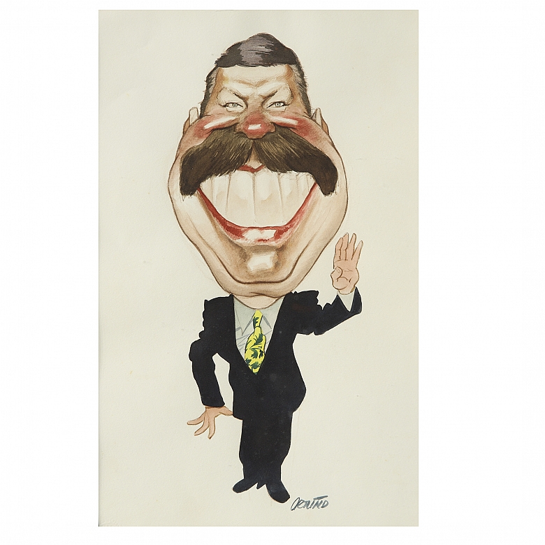 Alfonso Ortuño (1942) “Set of Caricatures” - 1
