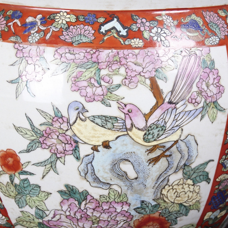 花鸟彩绘鱼缸 - 4