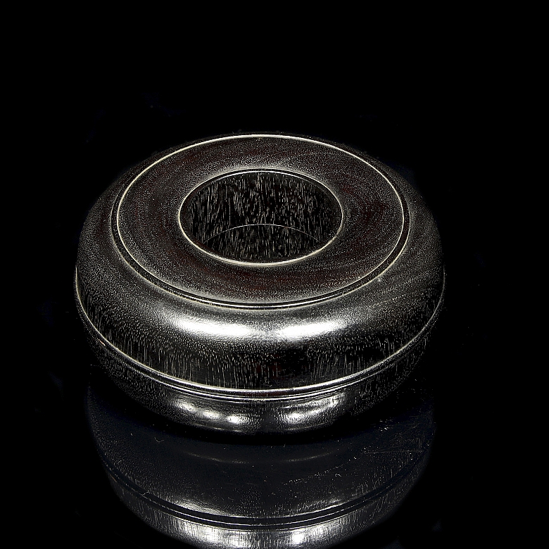 Caja de madera tallada, dinastía Qing
