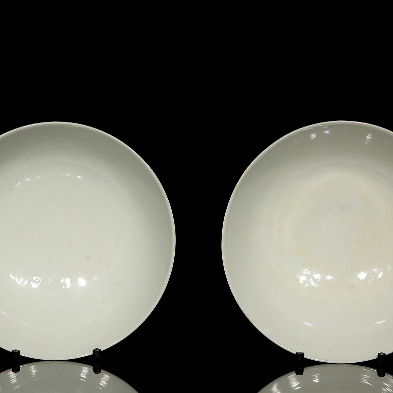 Pareja de cuencos de porcelana 