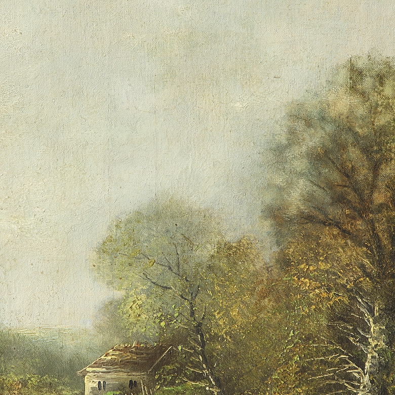 19th-20th century French school ‘Woman in the countryside’