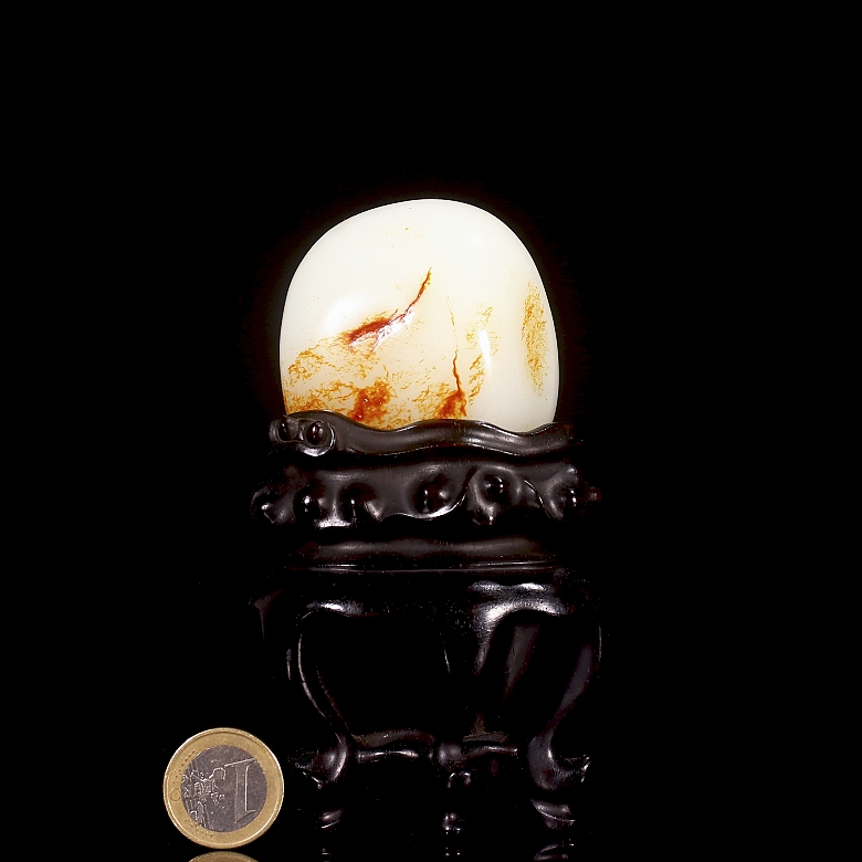 Pequeño guijarro de jade de Hetian, dinastía Qing