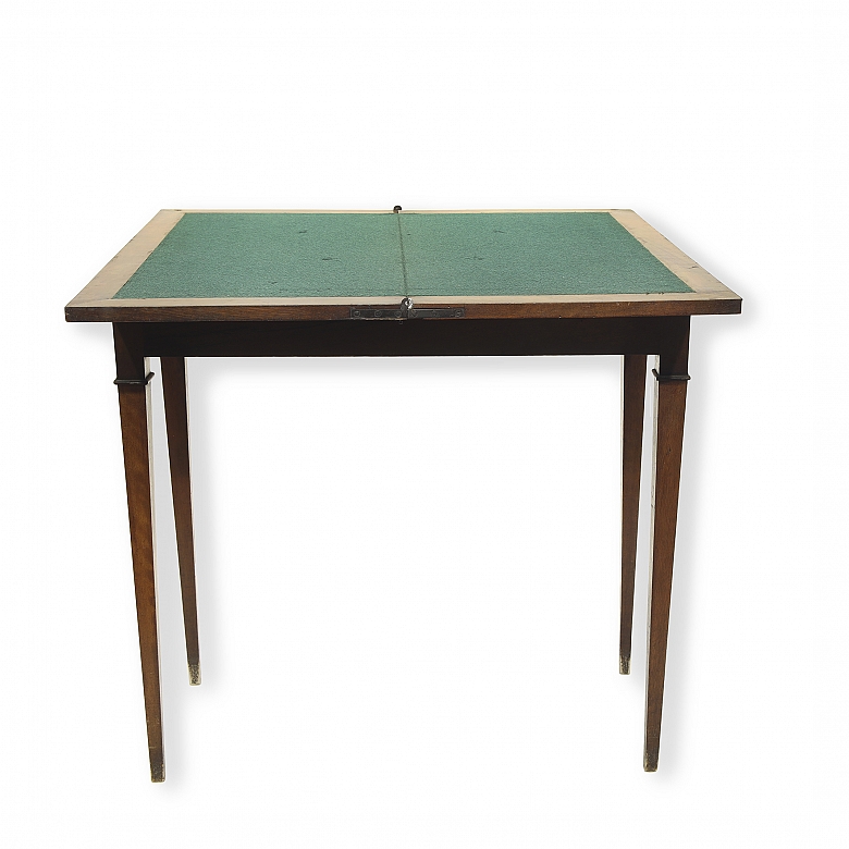 Folding game table, 20th century