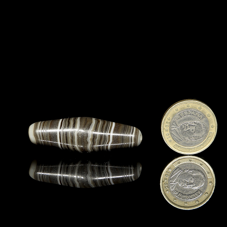 Antique natural agate Dzi beads - 5