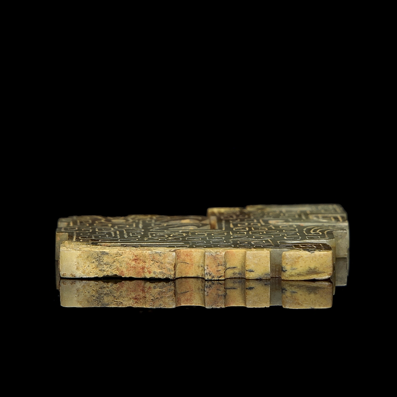 Placa de jade amarillo