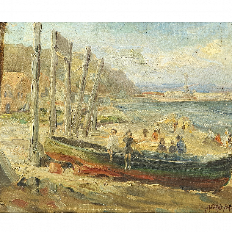 Andres Torrent (20th century) ‘Girls on the beach’