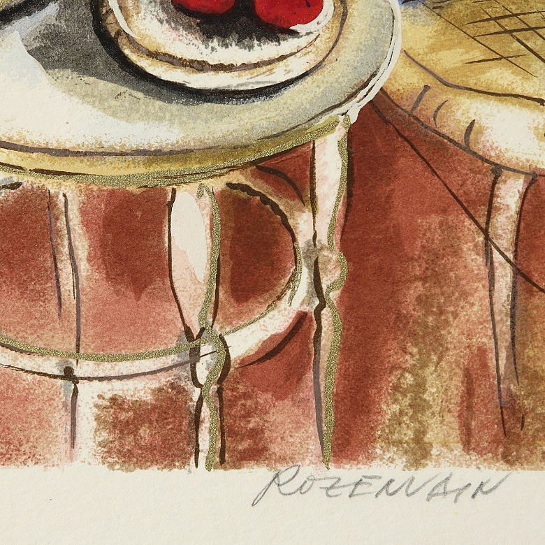 Michael Rozenvain (1963) ''Vase and Fruit''