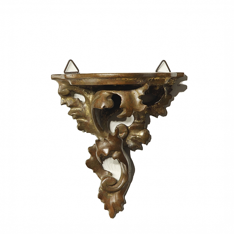 Conjunto de espejo y cornucopias de estilo rococó, s.XX - 3