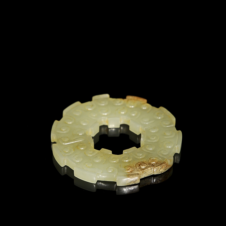 Carved jade pendant, Han style