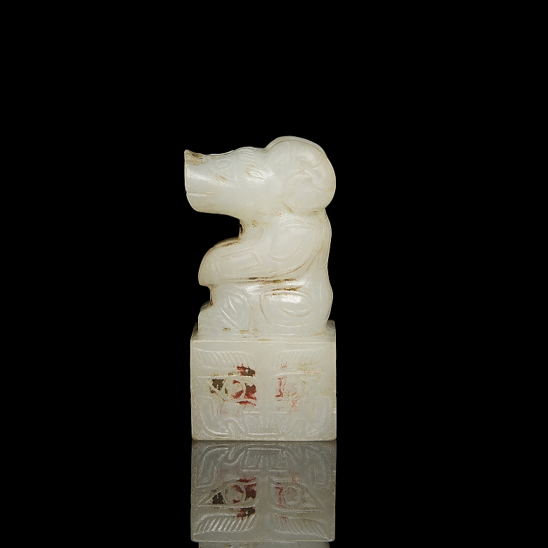Sello de jade blanco 
