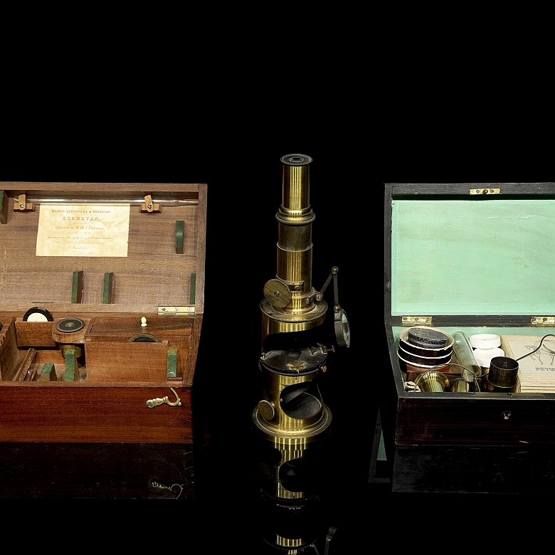 Lerebours et Secrétan “Microscope with accessories and cases” 1845 and 1854