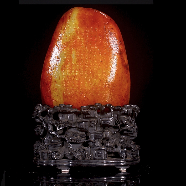 Roca de jade tallado 
