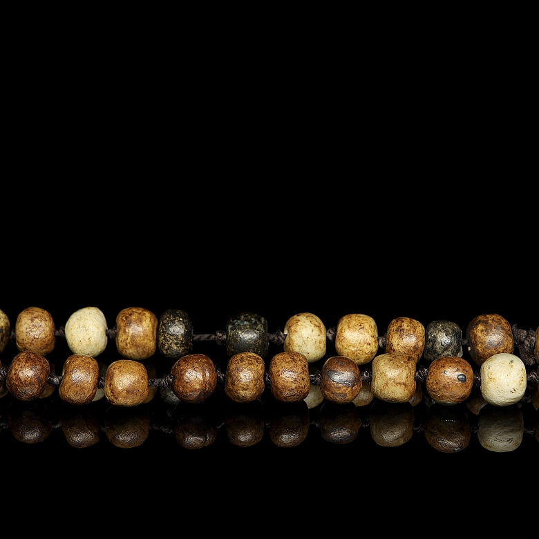 ‘Mala’ necklace with stone beads, Qing dynasty - 4
