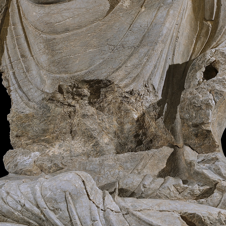 Gran figura de piedra tallada 