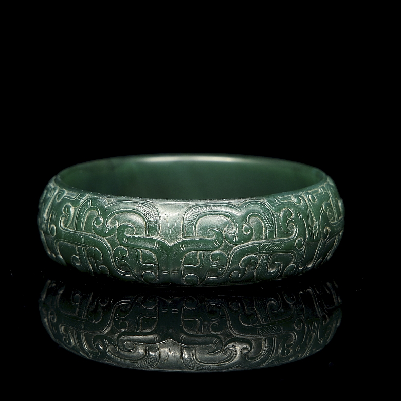 Brazalete de ágata verde, dinastía Han