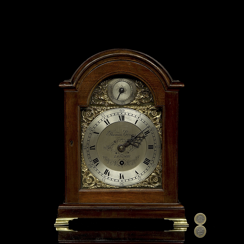 George III style mantel clock by Thomas Evans 1844-1890.