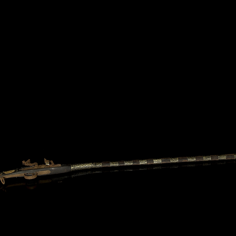 Decorative flintlock rifle in the Moukahla style, 20th century