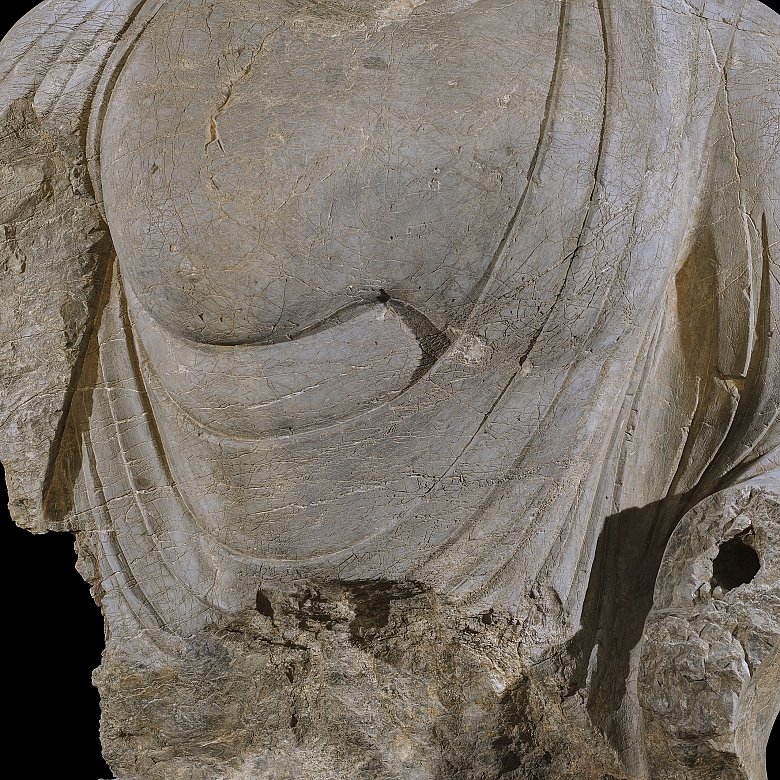 Gran figura de piedra tallada 