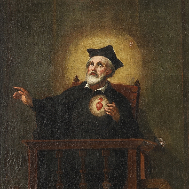 Escuela italiana s.XVIII-XIX “San Felipe Neri predicando” - 1