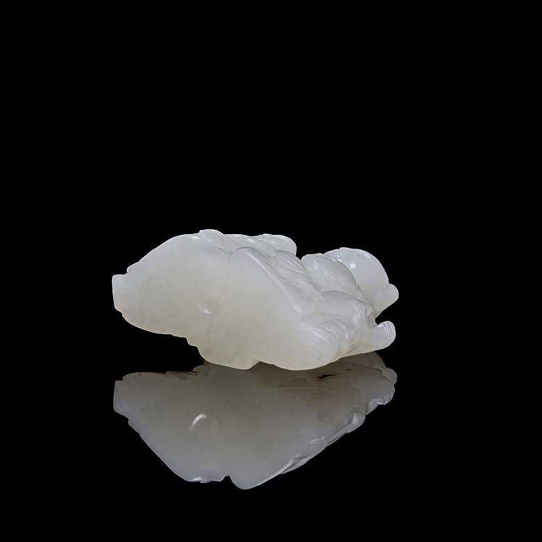 Escultura de jade blanco 