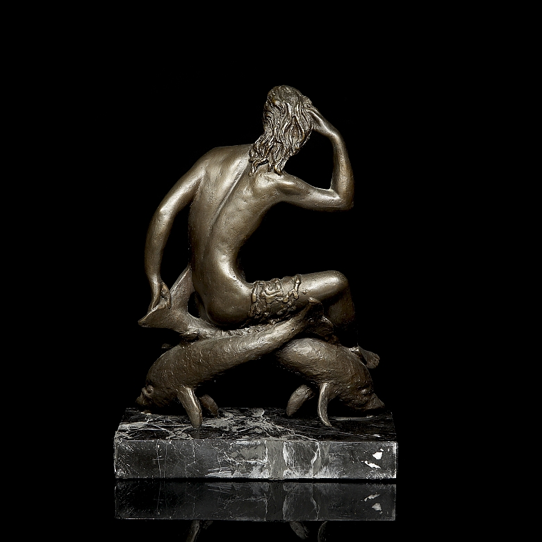 胡安·德·阿瓦洛斯（1911-2006）《与海豚共舞的女士》Juan de Avalos