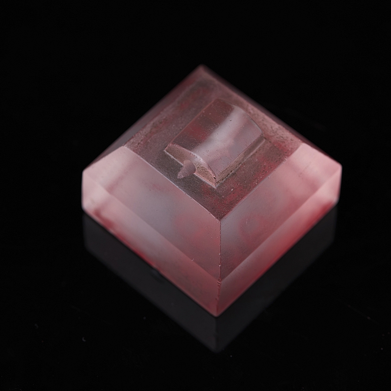 Sello de cuarzo tallado, dinastía Qing