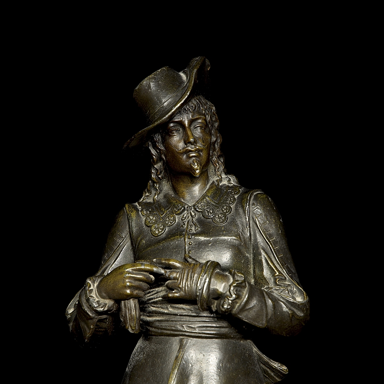 Pareja figuras de bronce 