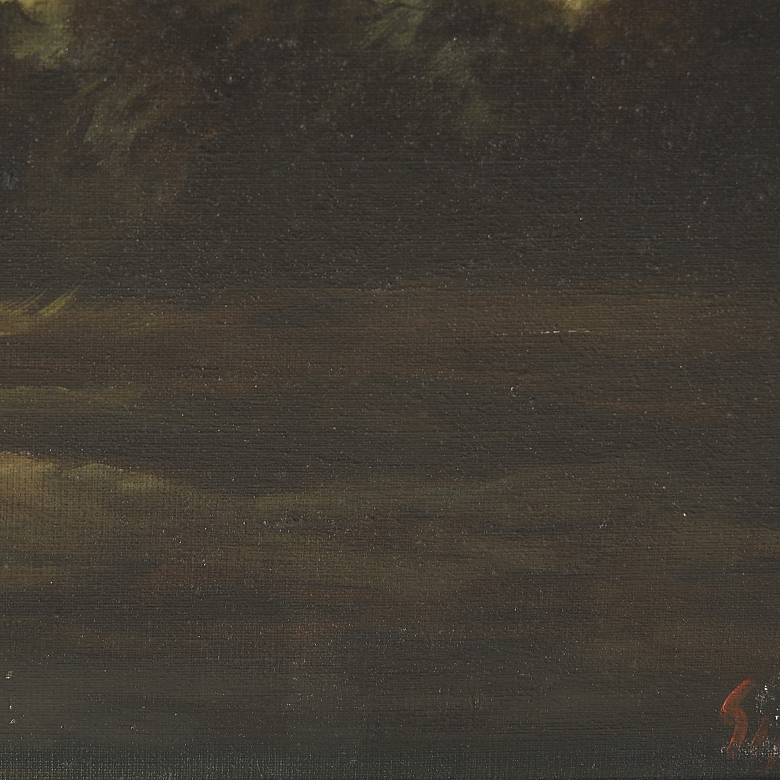 荷兰画派，19-20世纪《石桥风景》 - 5