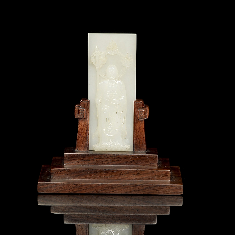 Placa de jade blanco 