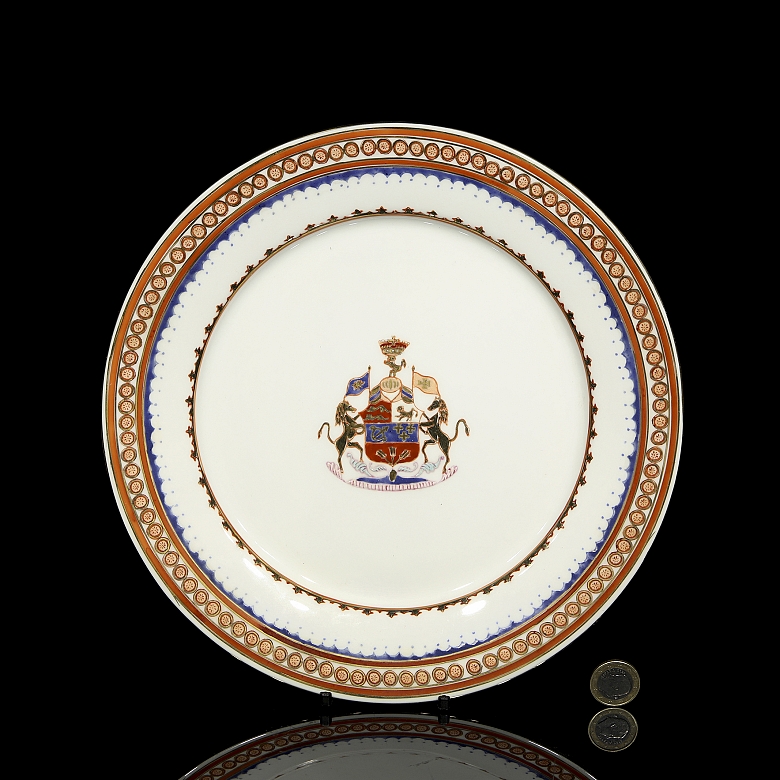Plato de porcelana para exportación 
