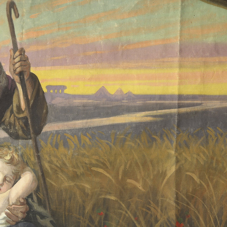 P. D. Soler (20th century) ‘The Holy Family Fleeing to Egypt’, 1927