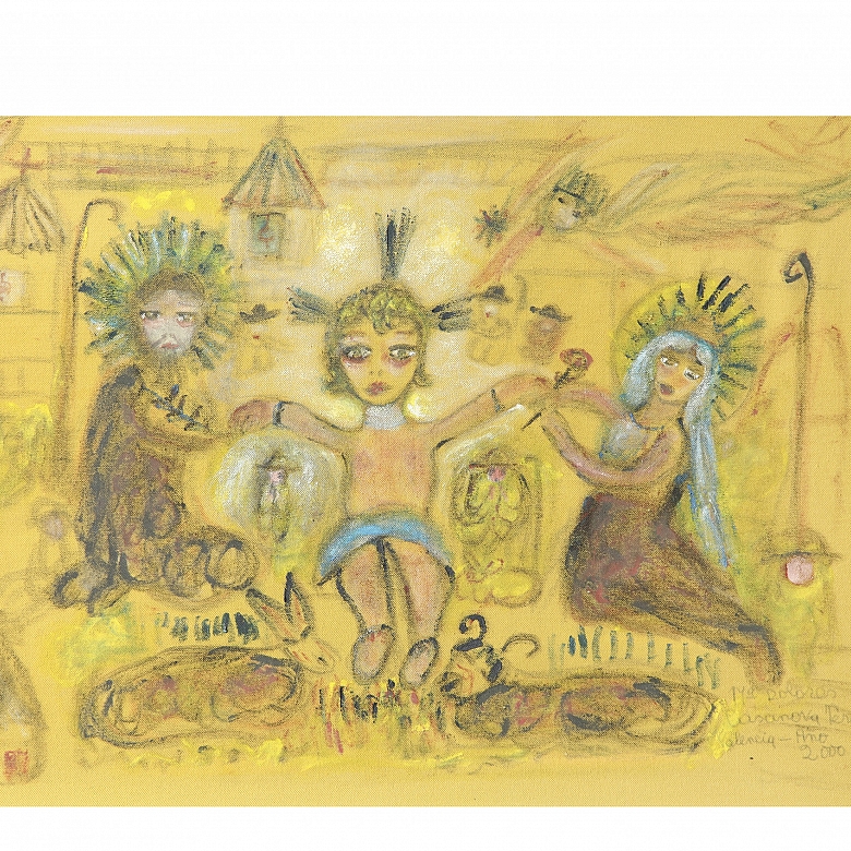 Mª Dolores Casanova Teruel (1928-2007)  “Jesus in the manger,” 2000