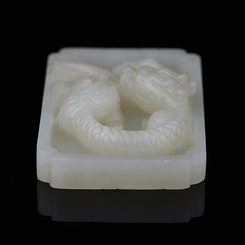 Recipiente de jade blanco de Hotian 