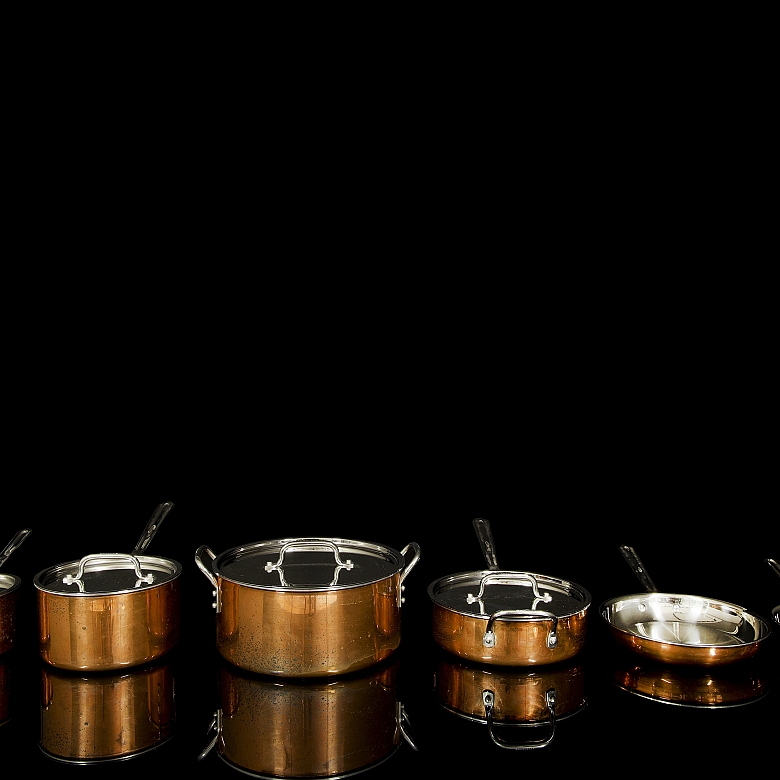 Set de cocina de cobre, Cuisinart, s.XX