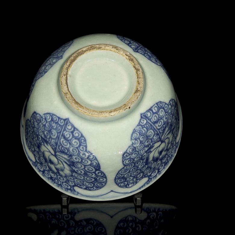 Cuenco de porcelana azul y blanco