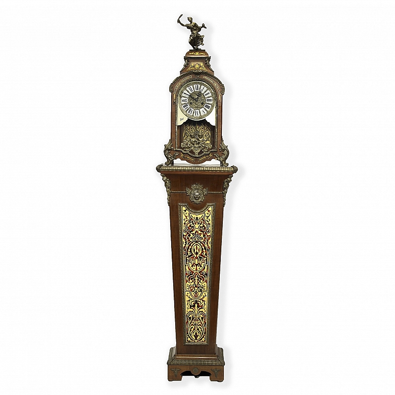 Louis XV style two-part clock, 20th century