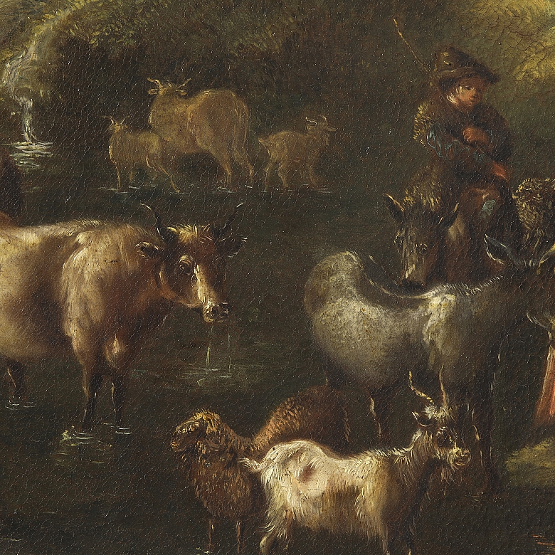 18th-century European school “Scene of shepherds”